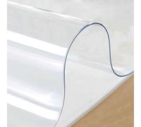 Transparent Flexible PVC Table Cover 2mm Thick Rectangular Plastic Table Mats for Kitchen Outdoor Use Desk Protector 100x300cm Durable and Easy to Clean