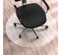 Transparent Floor Protect Mat Round Anti-Slip Office Chair Mat 100 x 100 cm Carpet Protector for Hard Floors Ideal for Rolling Chairs