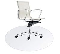 Transparent Floor Protector High Temperature Resistance Waterproof Easy to Clean Floor Mat Thick Circle Apply to Sliding Chair Coffee Table Mat 1.5 Mm / 2 Mm ALGFree(Clear -1.5mm,80cm)