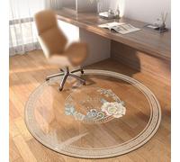 Transparent Floor Protector Mat for Rolling Chairs on Hard Floors and Carpet