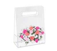 Transparent Flower Bags - Acrylic Cleer Portable Flower Basket | Box for Wedding Rose Packaging | Creative Reusable Shopping Operators for Special Occasions