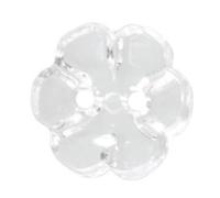 Transparent Flower Button - 20 lignes/12mm - Clear SUPPLIED BY C&CC