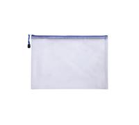 Transparent Folder 20pcs A4/A5 Grid Zipper File Bag Waterproof High-Capacity Transparent Folder Office for File(White,A5)