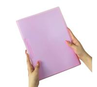Transparent Folder 20pcs A4 Rotating Lever Folder Test Paper Storage Transparent Insert Information Binder for File(Rose Red)