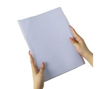 Transparent Folder 20pcs A4 Rotating Lever Folder Test Paper Storage Transparent Insert Information Binder for File(White)