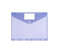 Transparent Folder 30Pcs A4 Files Binder Folders Organizer 11 Holes Expandable Pocket Envelope File Perforated Pockets for File(Blue)