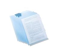 Transparent Folder 32pcs Clear Document Folder L-Type Plastic Copy Safe Project Pocket for File(Blue)