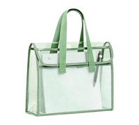 Transparent Folder for Files, Large Capacity Waterproof Portable - Folder with Handle | For School Office Texts Tasks Materials Documents
