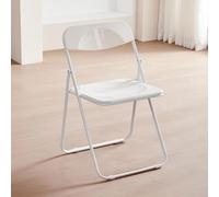 Transparent Folding Acrylic Chair - Foldable Lucite Design, Easy-Clean, Anti-Slip, Thickened for Indoor/Outdoor Use, Ideal for Living Rooms & Events.