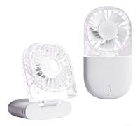 Transparent for mini Fan PC Material Lightweight Portable Design(White)