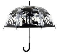 Transparent Forest & Stag Design Umbrella Automatic Open (80cm Diameter)