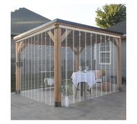 Transparent Freezer Door CurtainSoft Plastic Strip for Windows Balconies Courtyards Shops Warehouses Barns & Stables (120x230cm) Insulation & Energy Saving