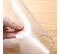 Transparent Frosted Desk Mat 1.5mm Thick Vinyl Protector for Office Makeup Vanities & Nightstands Anti-Slip Desktop Cover (50cm x 170cm)