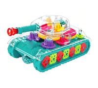 Transparent Gear Tank with STEM Learning Lights and Music for Kids (Tank)