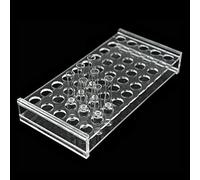 Transparent Glass Ampoule Stand Sample Bottle Holder - 50-Well Rack for 1ml, 2ml, 5ml, 10ml, 20ml Bottles,1pcs(2ml)