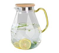 - Transparent Glass Container, Large Serving Container, Practical Lid Design with Handle for Effortless Pouring Drinks At Gatherings | Ideal for Use in the Fridge