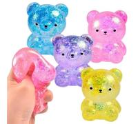 Transparent Glitter Squishies, Soft Slow-Rising Decompression Toy, Stress Relief Squeeze Balls for Easter Gifts