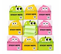 Transparent Glitter Sticky Notes, Light-Colored Pull-Out Notes (9PCS)
