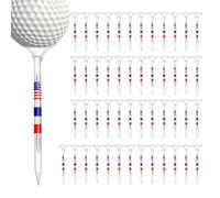Transparent Golf Tees American Flag Pattern Fashionable Ball Rest