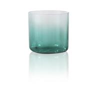 Transparent gradient color alchemy bowl, transparent crystal bowl singing bowl, 6-7-inch professional-grade meditation instrument, adult stress relief tool, equipped with tapping sticks and ring pads(