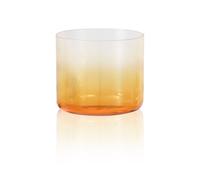 Transparent gradient color alchemy bowl, transparent crystal bowl singing bowl, 6-7-inch professional-grade meditation instrument, adult stress relief tool, equipped with tapping sticks and ring pads(