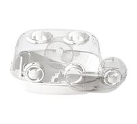 Transparent Hamster Cage, Panoramic Habitat for Total Visibility, Anti-Escape Lock with Modular Tunnel, Transparent Hedgehog and Gerbil Enclosure, Transparent Acrylic,