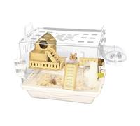 Transparent Hamster Enclosure - Spacious Pet Habitat with Clear Panels, Ideal for Displaying | Airy Rodint Living Box with Accessories for Gerbils and Mice, Great Gift For