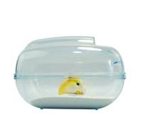 Transparent Hamster Sand Bath with Splash Guard, 18x12x12cm Hamster Bath for Syrian and Dwarf Hamsters, Dustproof Freestanding Sand Container, color to 1