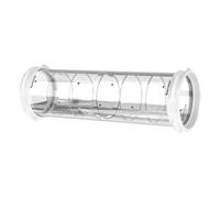 Transparent hamster tube expands cage pathways for active play and easy pet