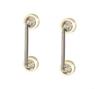 Transparent Handle with Diamond Pattern for Smooth Surfaces Use on For Glass Refrigerators and Mirror Cabinets as Needed (Silver)