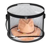 Transparent Hat Storage Bag with Zipper - Large Capacity Hat Storage Box, Foldable Hat Bag | Transparent Foldable Hat Organizer for Easy Arm Storage