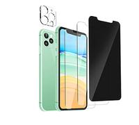 Transparent HD Tempered Glass Film, Anti-peeping Protective Film,Suitable for iPhone 11 Pro/iPhone X/XS 5.8-inch Privacy Screen Protector, With Camera Lens Protector and mobile phone desktop stand