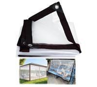 Transparent Heavy Duty Water Resistant Tarp Cover, Windproof Clear Plastic Tarps, With Rustproof Grommets, For Patio,Porch And Outdoor(13x23 ft(4x7m))