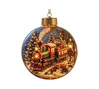 Transparent Holiday Bauble 12cm Unique Festive Design(5)