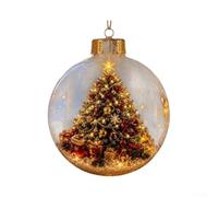 Transparent Holiday Bauble 12cm Unique Festive Tree Decoration(3)