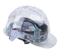 Transparent Industrial Safety Helmet, Construction Hard Hats, Worker Protective Helmet Hard Hat Outdoor Workplace for Forestry, Builders, and Industrial