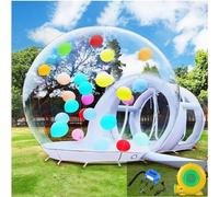 Transparent Inflatable Bubble Tent, PVC Inflatable Bubble Tent 3.0m 4m 5m with Blower Air Pump Repair Kit (16ft)