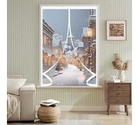 Transparent Insulated Curtain 49 x 72 cm Weatherproof Winter Warm Screen, Warm Winter, Windproof Waterproof Thermal Magnetic Curtain for All Types of Windows, A