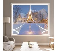 Transparent Insulated Curtain 56 x 98 cm Self-Sealing PVC Weatherproof Winter Warm, Cold and Noise Proof Curtain for Winter Windproof for All Types of Windows, A