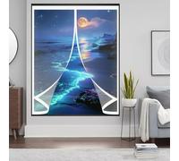 Transparent Insulated Curtain 67 x 76 cm Soundproofing, Thermal, Waterproof, Windproof, Blackout, Multi-Sized Visible Magnetic Thermal Curtain for Balcony, Patio, A