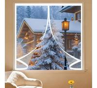 Transparent Insulated Curtain 90 x 98 cm Weatherproof Winter Warm Screen, Warm Winter, Windproof Waterproof Visible Magnetic Thermal Curtain for Bedroom, Kitchen, A