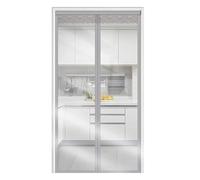 Transparent Insulated Curtain, Magnetic Winter Door Curtain, Screen Self-Closing Privacy Screen Hands Free for Patio, Kitchen, Bedroom, Waterproof Windproof(Gray,140x220cm)