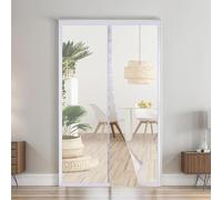 Transparent Insulated Door Curtain 110x200 cm, Magnetic Thermal Door Cover Screen Door Self-Closing Privacy Door Screen Hands Free for Patio, Kitchen, Bedroom, Air Conditioner Room