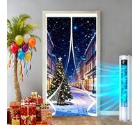 Transparent Insulated Door Curtain 118 x 150 cm Transparent, Cold and Noise Proof, Windproof Waterproof Auto Closing See-Through Insulated Winter Door for Balcony Patio, A