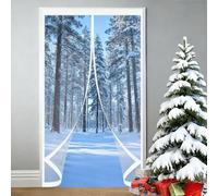 Transparent Insulated Door Curtain 80 x 98 cm Warm Winter, Windproof Soundproofing, Windproof Waterproof, Thermal Door Screen Cover for Bedroom Kitchen, A