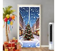 Transparent Insulated Door Curtain 92 x 180 cm Self-Sealing PVC Weatherproof Winter Warm, Cold and Noise Proof Clear Magnetic Door Curtain for Balcony Patio, A