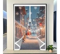 Transparent Insulated Door Curtain 94 x 155 cm Warm Winter, Windproof Soundproofing, Windproof Waterproof, Thermal Magnet Opening Doorway Magnetic for Balcony Patio, A