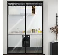 Transparent Insulated Door Curtain Magnetic Insulated Door Curtain for Winter Windproof Soundproof Door Cover Portable Temporary Thermal Door Screen for Winter (110x205cm)