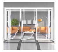 Transparent Insulated EVA Door Curtain for Winter W155xH265cm White | Helps reduce cold draughts during colder months while maintaining visibility through the doorway.