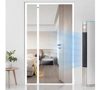 Transparent Insulated Magnetic Screen DoorSelfSealing PVC Weatherproof Curtain for Patio & BalconyThermal Insulation Easy Install Left/Right Opening Full Frame Hook & Loop